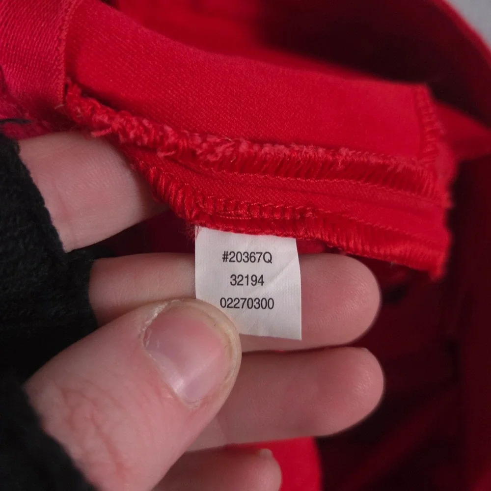 Spanx Pants Womens Medium Petite Red On The Go Ankle Flare Stretch Pockets - Picture 7 of 10
